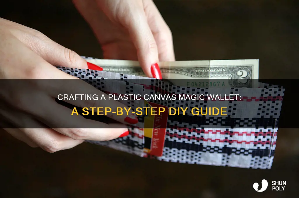 how to make plastic canvas magic wallet