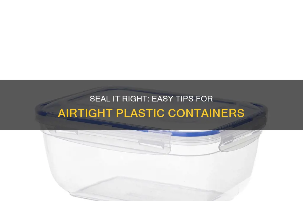 how to make plastic container airtight