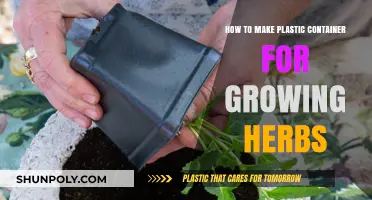 DIY Plastic Container Gardens for Herbs