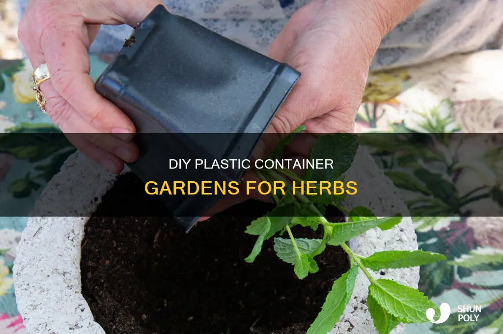 how to make plastic container for growing herbs