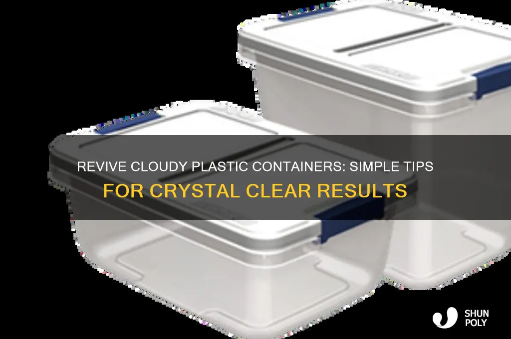 how to make plastic containers clear again
