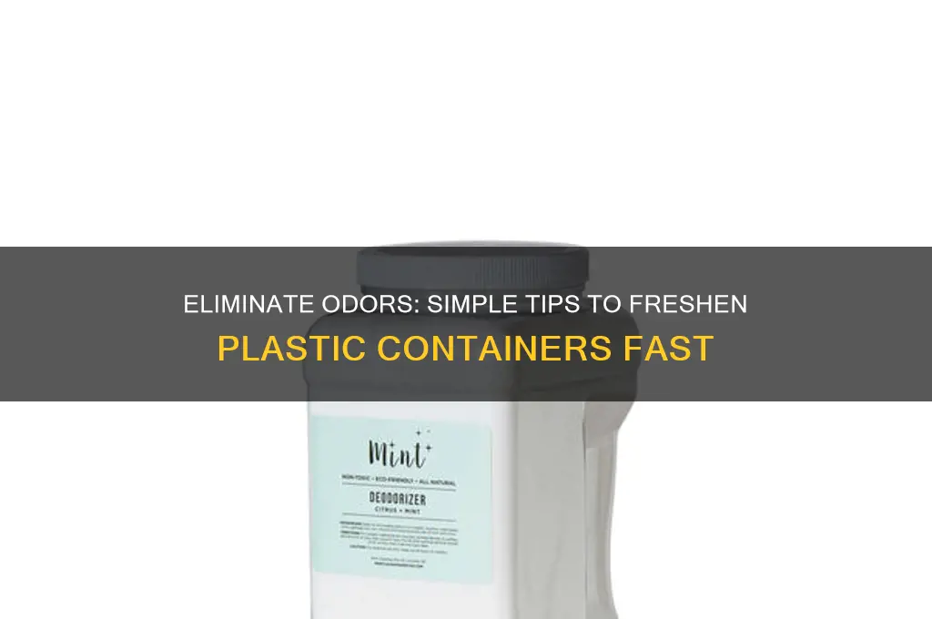 how to make plastic containers not smell
