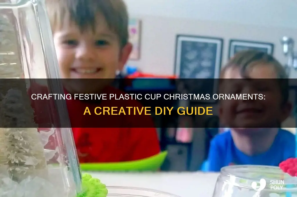 how to make plastic cup christmas balls