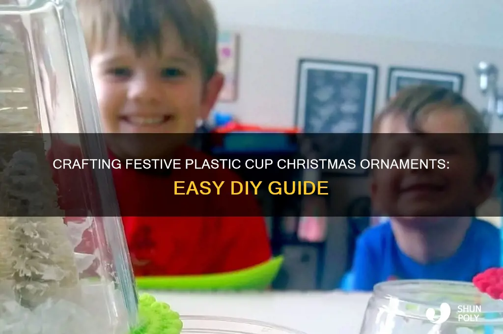 how to make plastic cup christmas ornaments