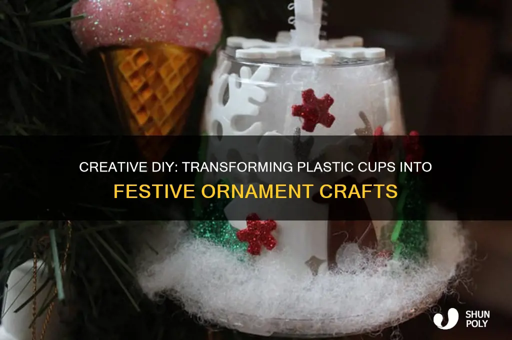 how to make plastic cup ornaments