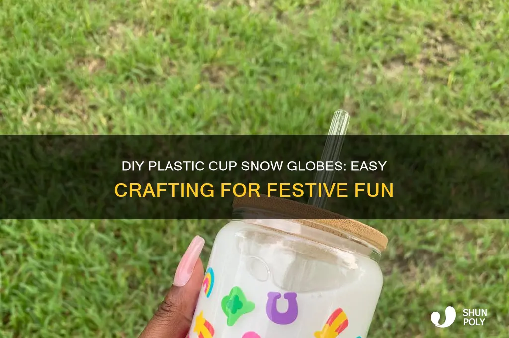 how to make plastic cup snow globes