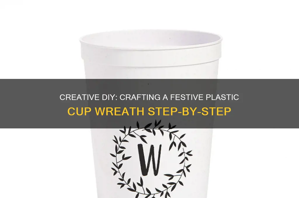 how to make plastic cup wreath