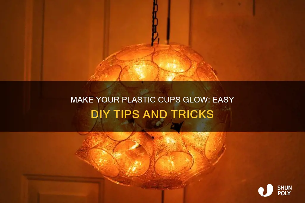 how to make plastic cups glow