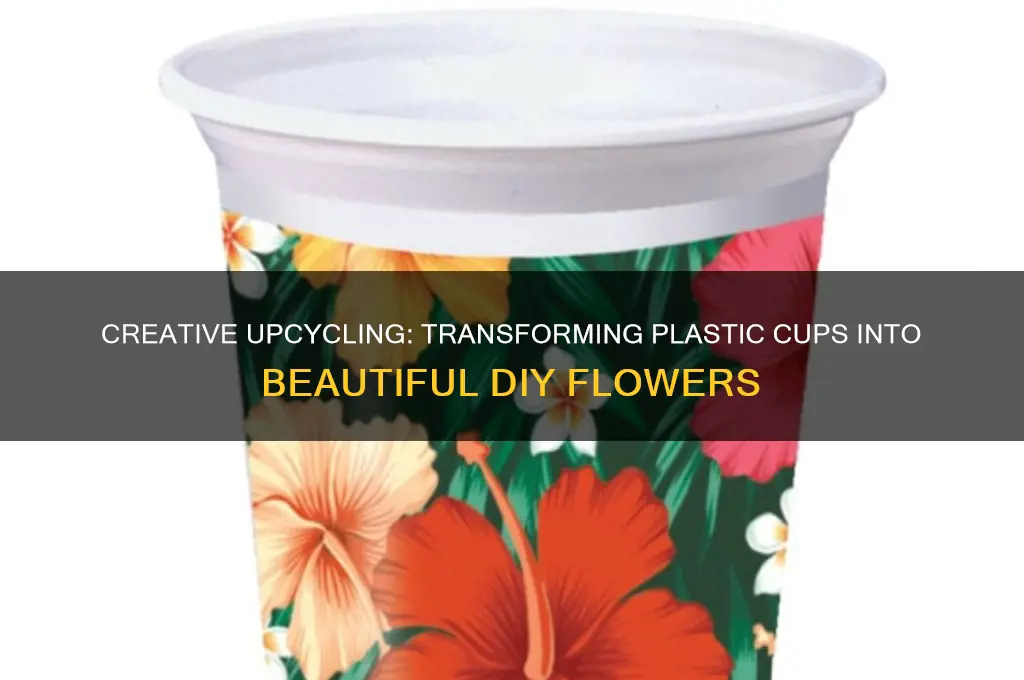 how to make plastic cups into flowers