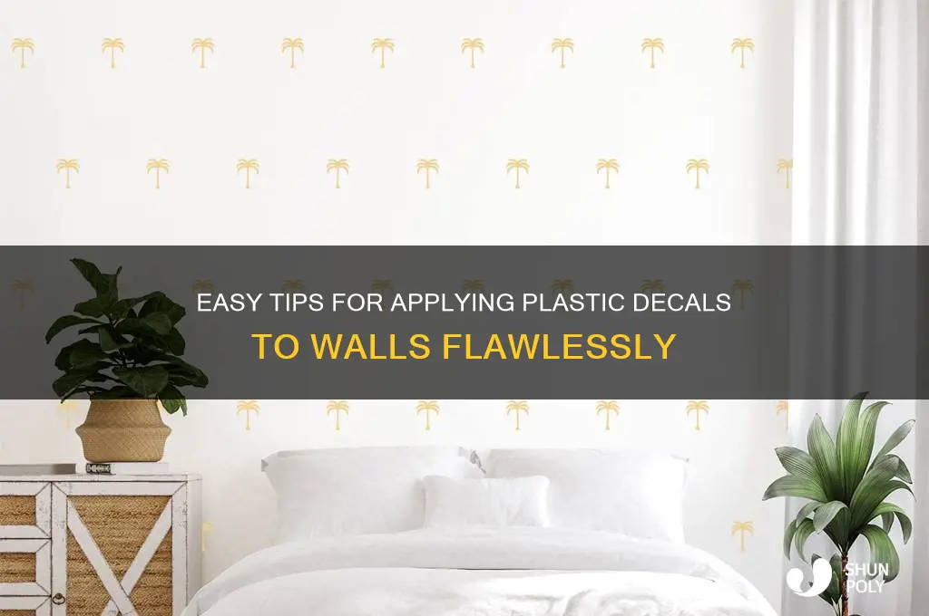 how to make plastic decals stick to walls