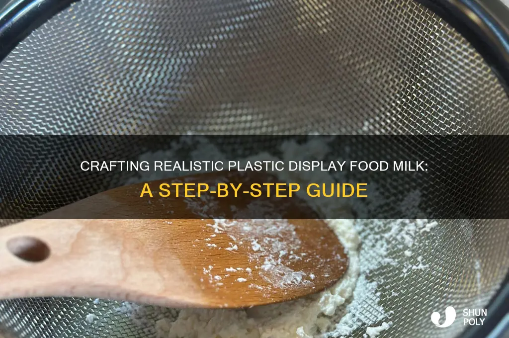 how to make plastic display food milk