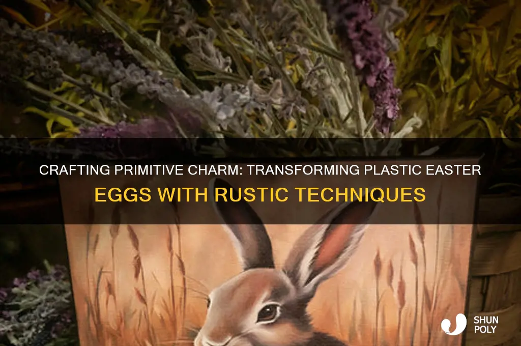 how to make plastic easter eggs look primitive