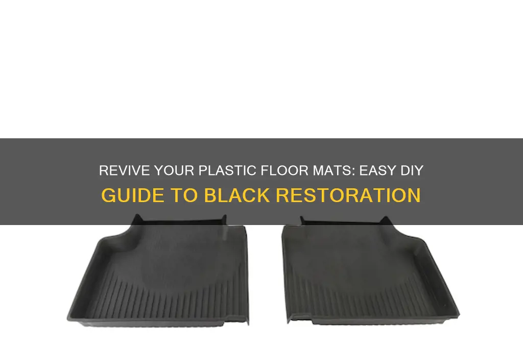 how to make plastic floor mats black