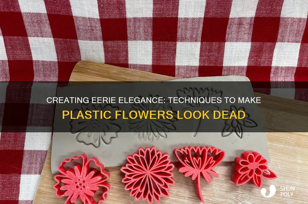 how to make plastic flowers look dead