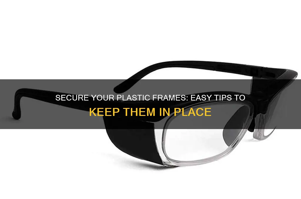 how to make plastic frames stay on