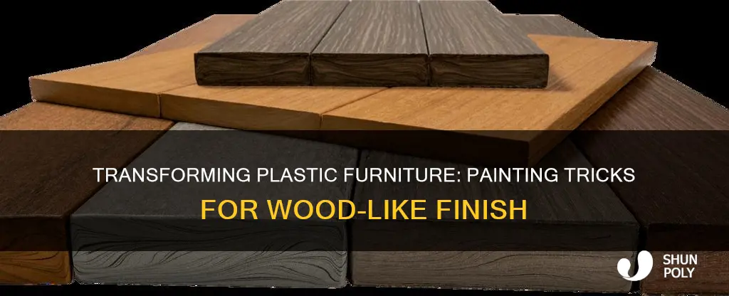 how to make plastic furniture look like wood painting
