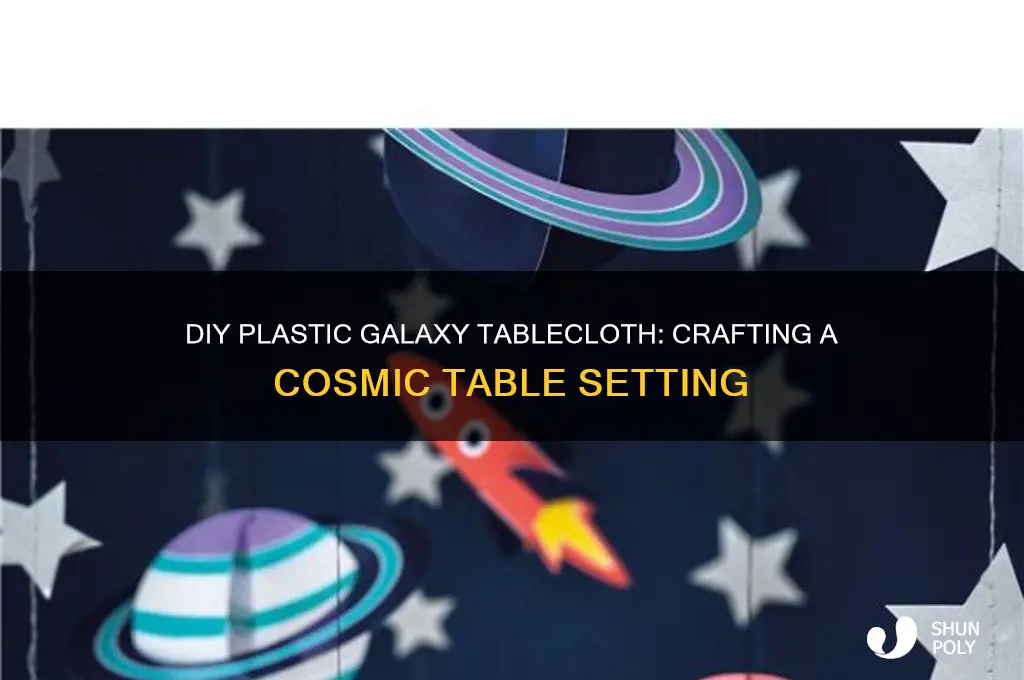 how to make plastic galaxy tablecloth