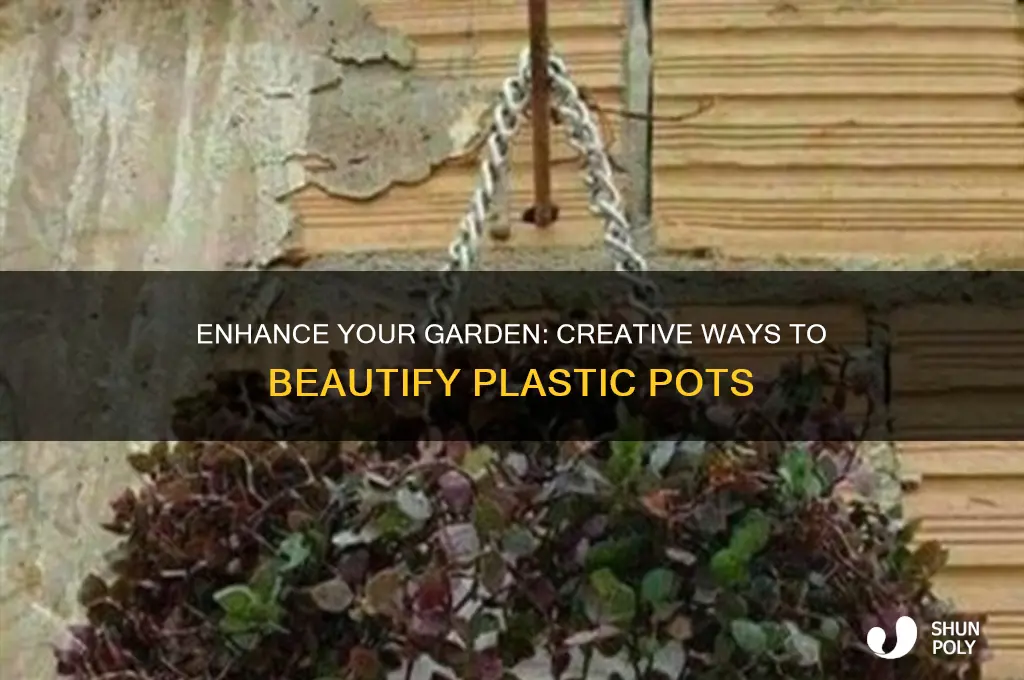 how to make plastic garden pots look better