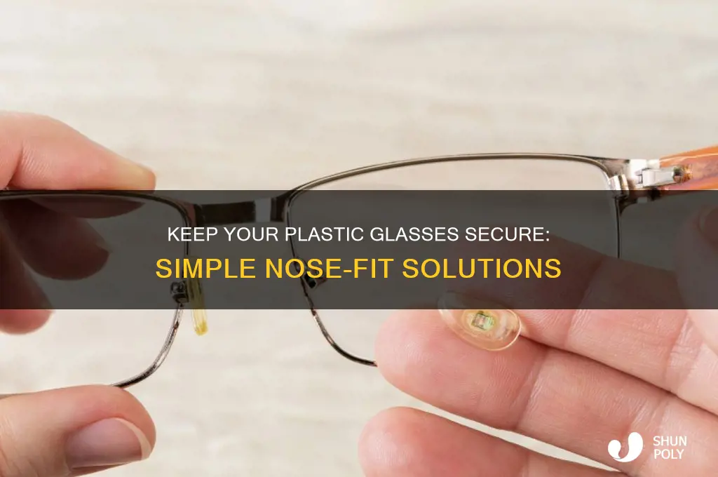 how to make plastic glasses stay on nose