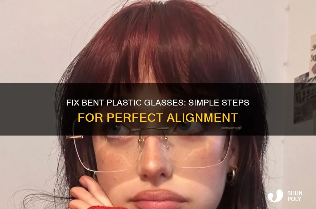 how to make plastic glasses straight