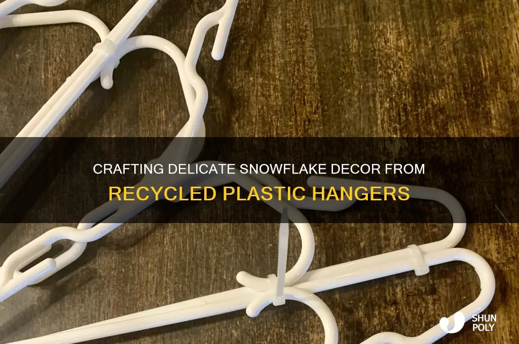 how to make plastic hanger snowflake