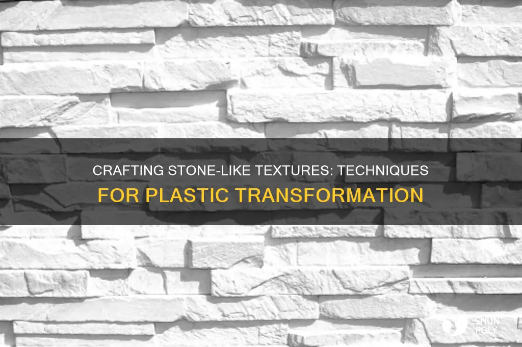 how to make plastic have texture like stone