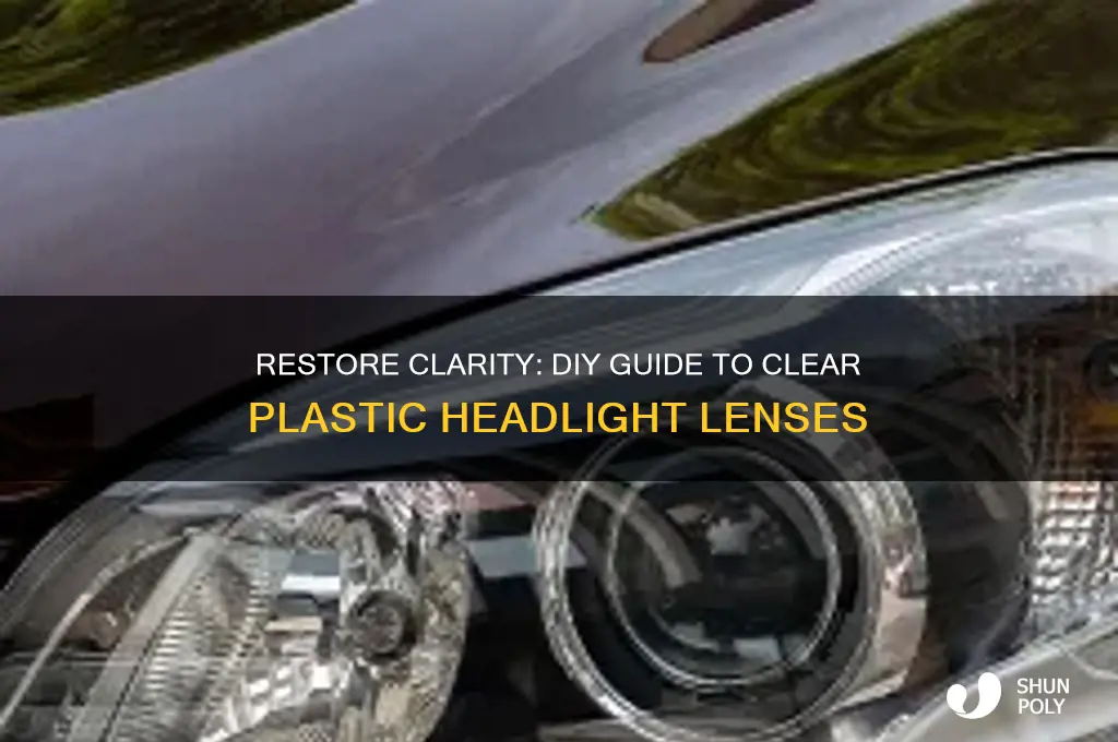 how to make plastic headlight lens clear