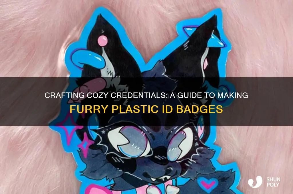 how to make plastic id badges furry