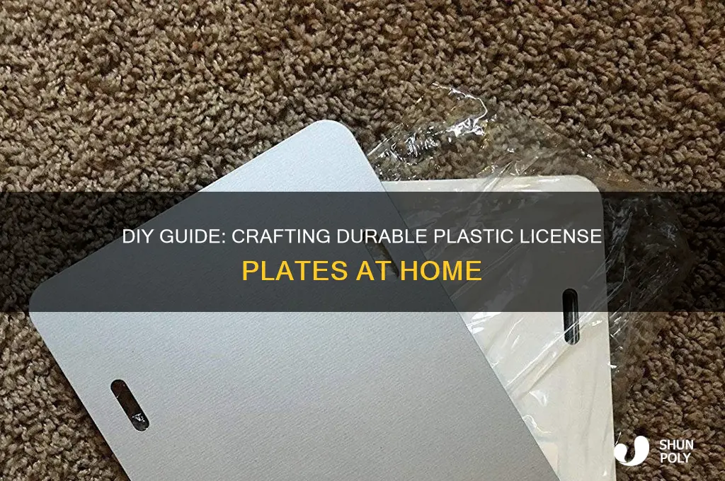 how to make plastic license plates