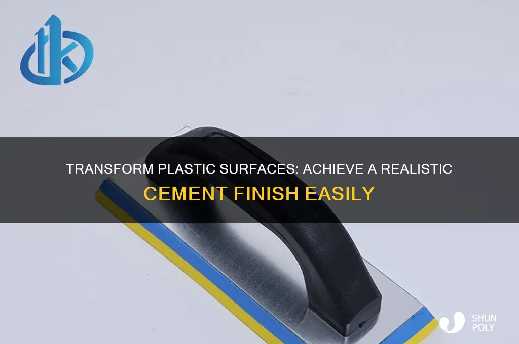 how to make plastic look like cement