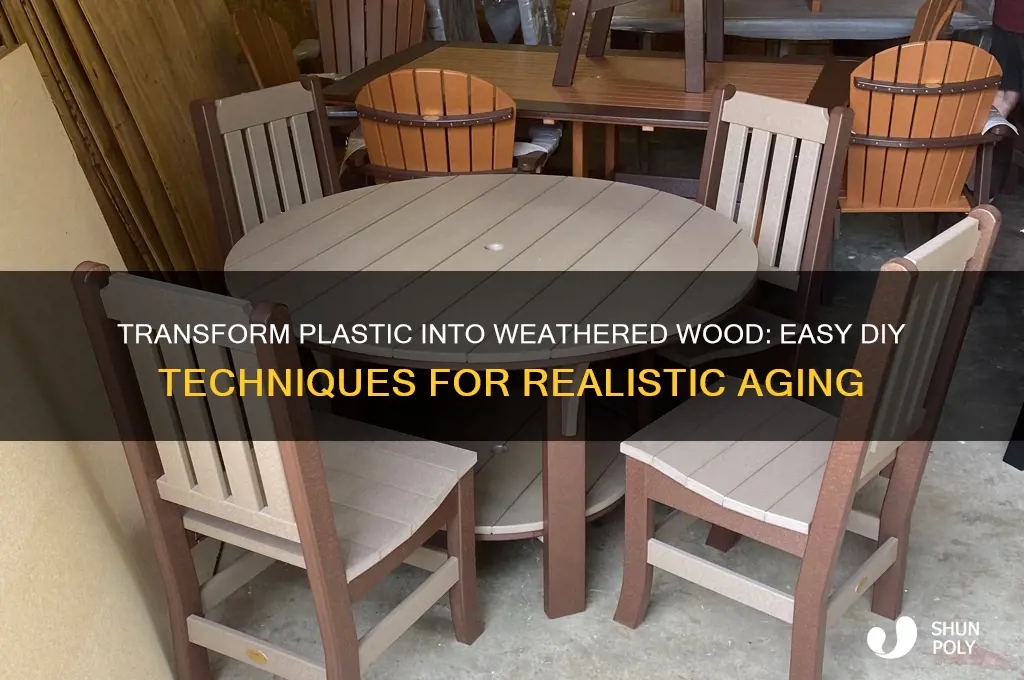 how to make plastic look like weathered wood