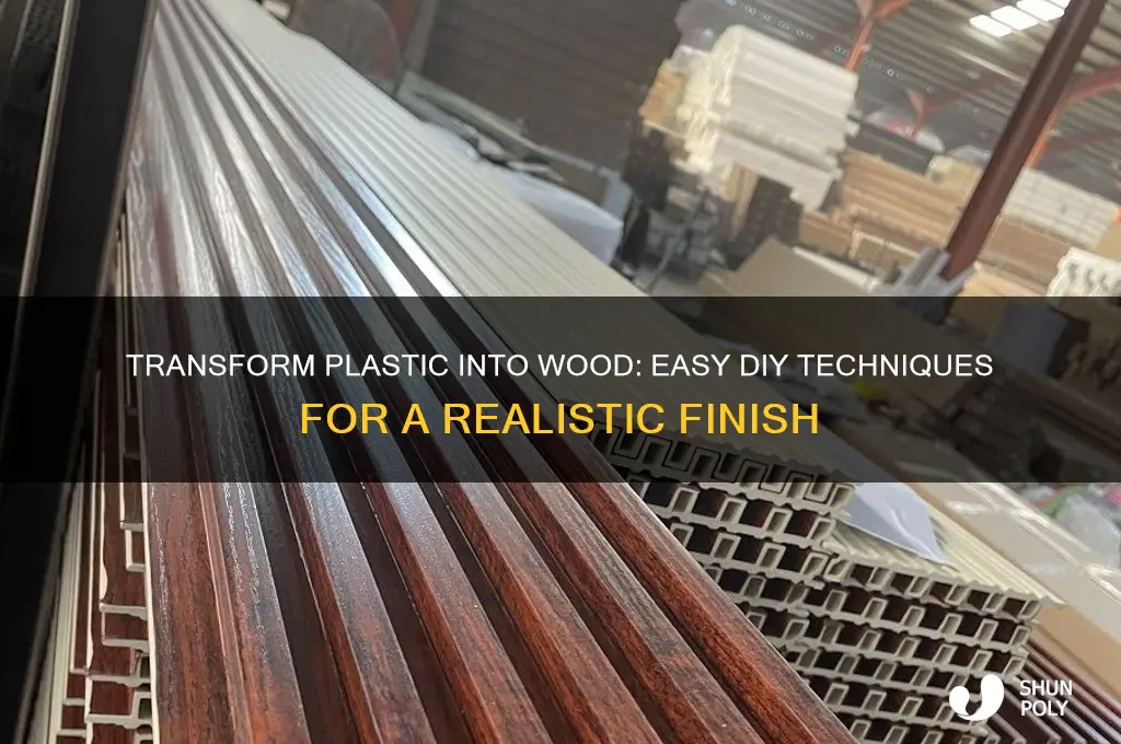 how to make plastic look wooden