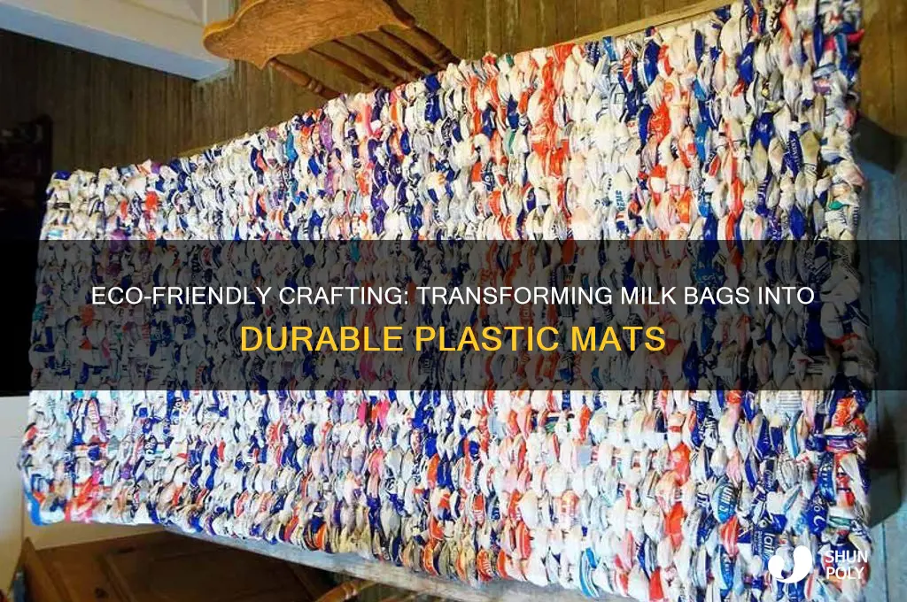 how to make plastic mats out of milk bags