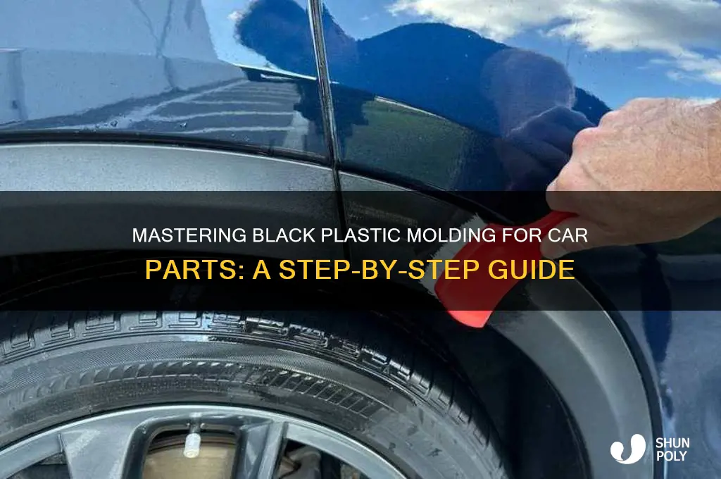 how to make plastic molding black on car