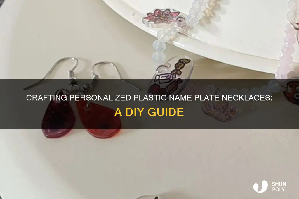 how to make plastic name plate necklaces