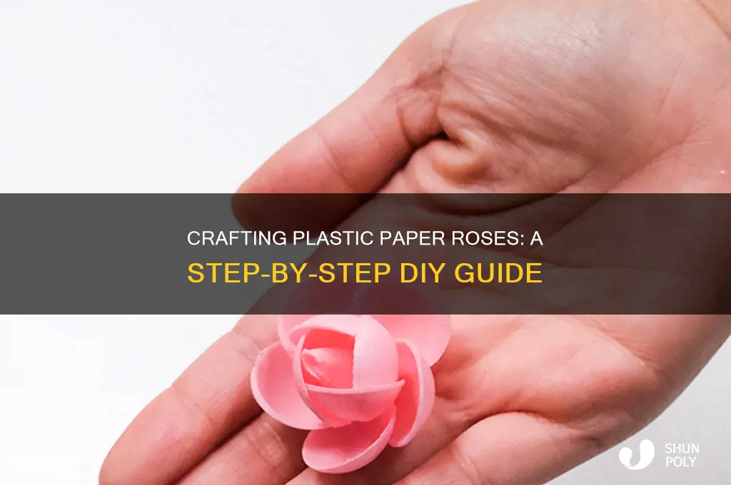 how to make plastic paper rose
