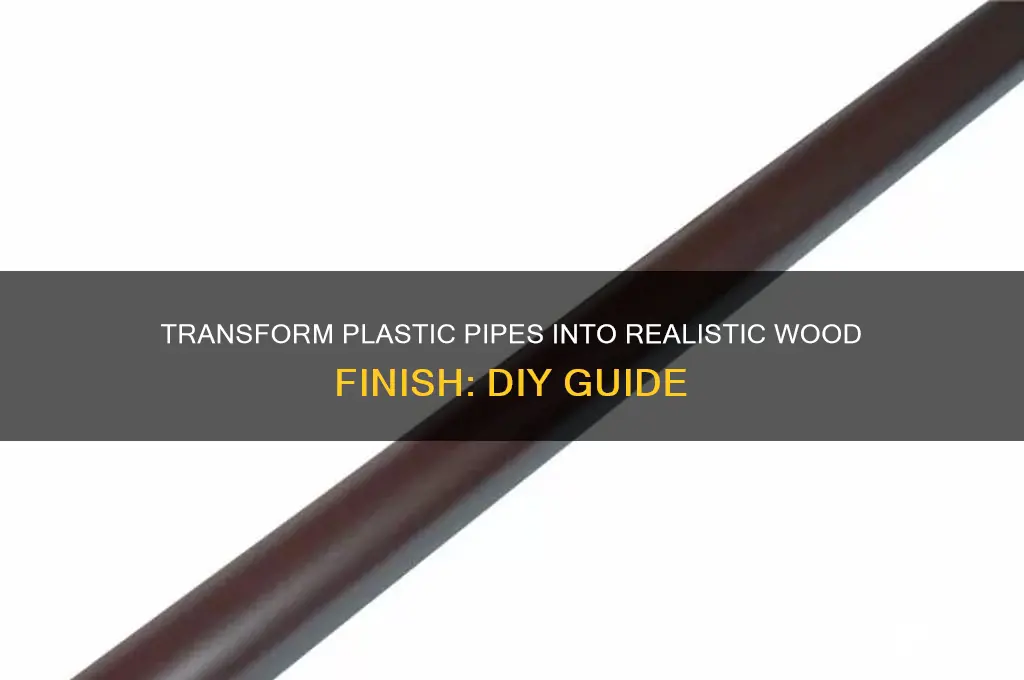 how to make plastic pipe look like wood