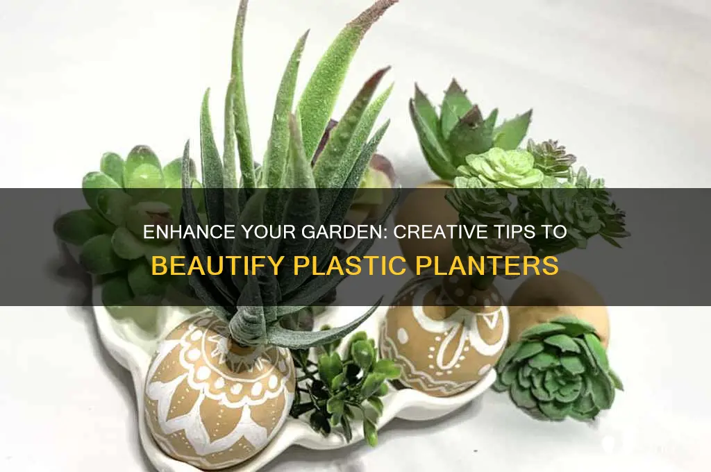 how to make plastic planters look good