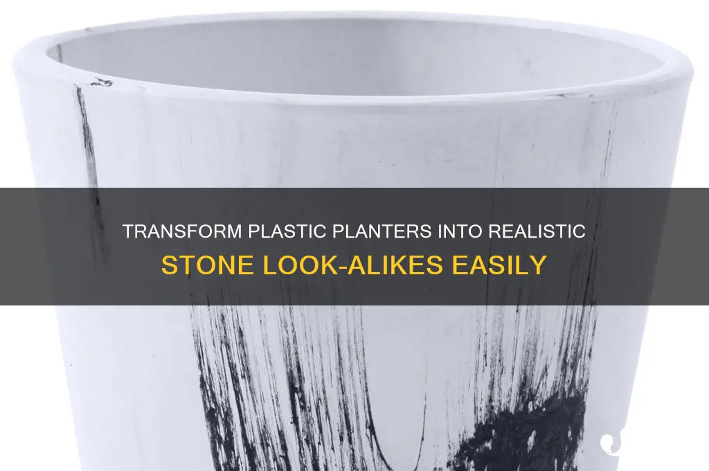 how to make plastic planters look like stone