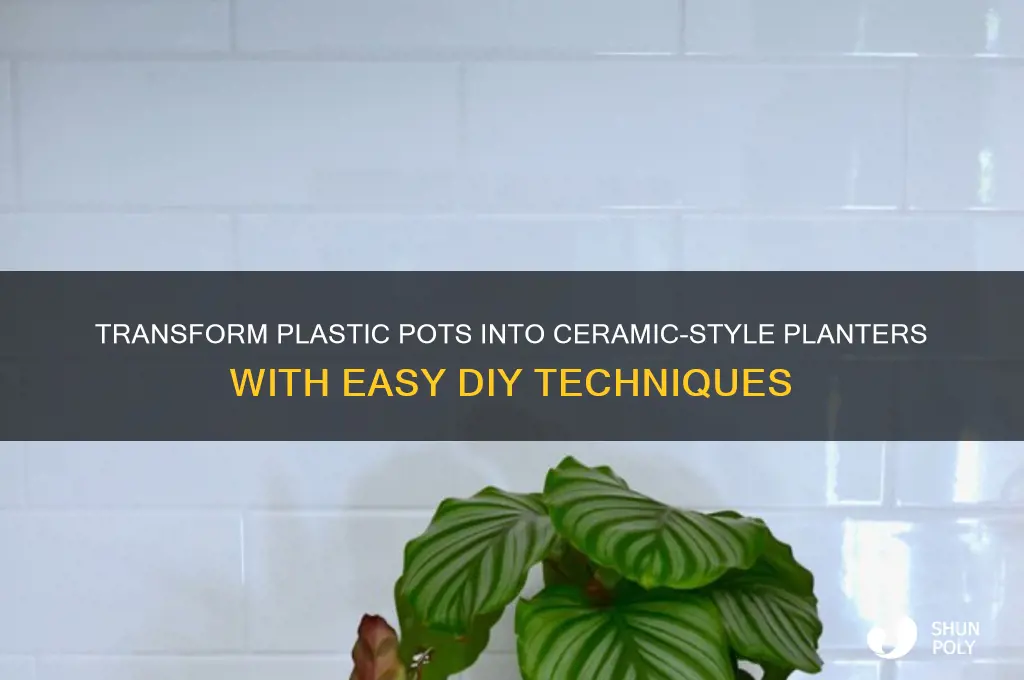 how to make plastic pots look ceramic
