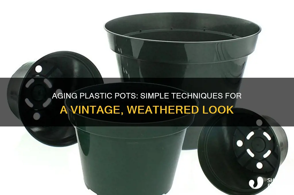 how to make plastic pots look old