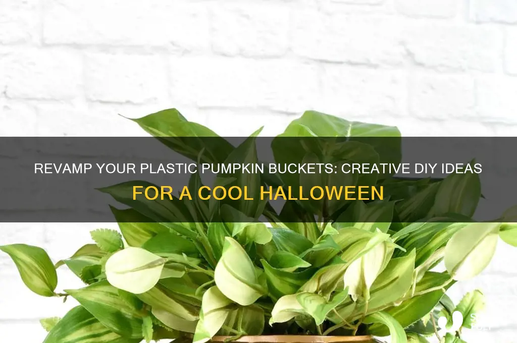 how to make plastic pumpkin buckets cool