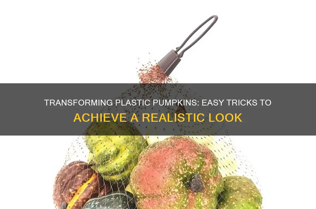 how to make plastic pumpkins look real