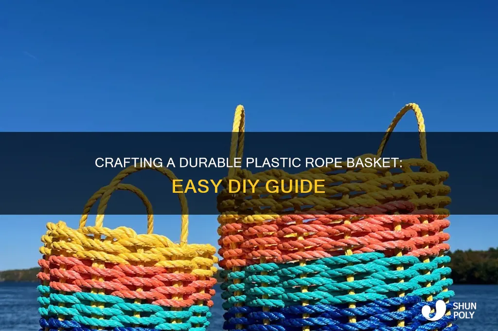how to make plastic rope basket