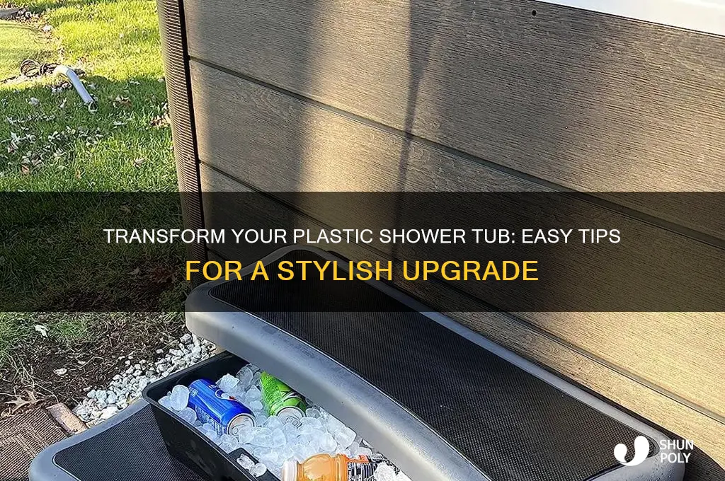 how to make plastic shower tub look nice