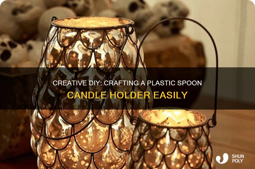how to make plastic spoon candle holder