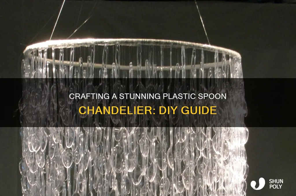 how to make plastic spoon chandelier