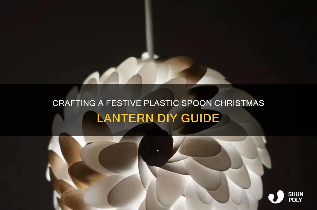 how to make plastic spoon christmas lantern