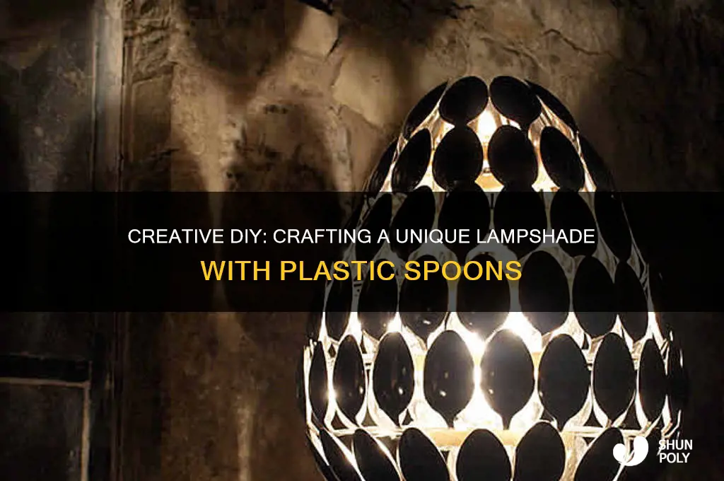 how to make plastic spoon lampshade