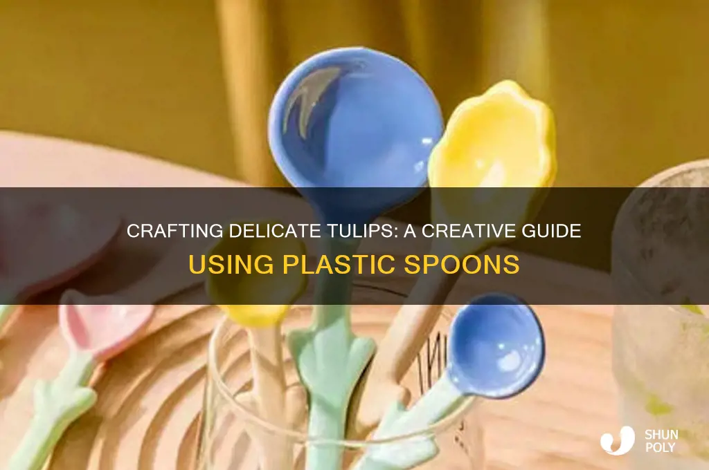 how to make plastic spoon tulips